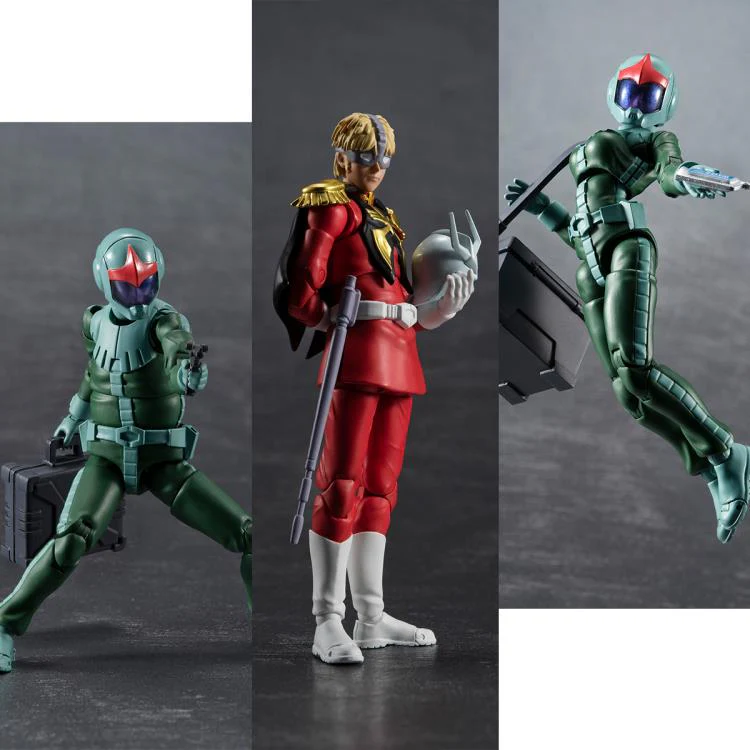 G.M.G. Mobile Suit Gundam Principality of Zeon Infantry Soldier & Char Aznable Figure Set - Image 6