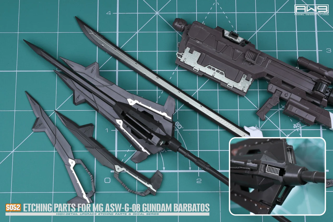 S52 Photo Etch MG Gundam Barbatos w/ Decals - Image 10
