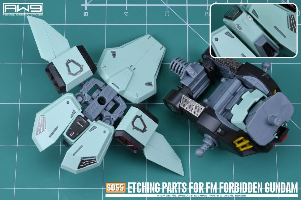 S55 Photo Etch FM 1/100 Forbidden Gundam w/ Decals - Image 12
