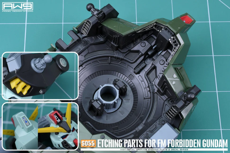 S55 Photo Etch FM 1/100 Forbidden Gundam w/ Decals - Image 15